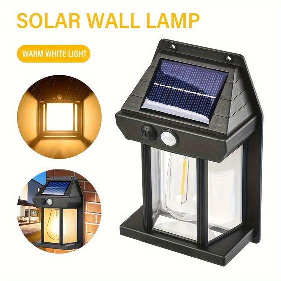 Farol solar de pared sensor movimiento