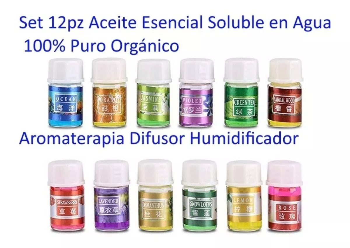 12 Esencias Aromáticas de Aceite
