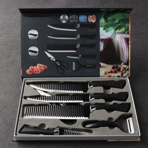 Set Cuchillos Premium De Cocina 6 PZS