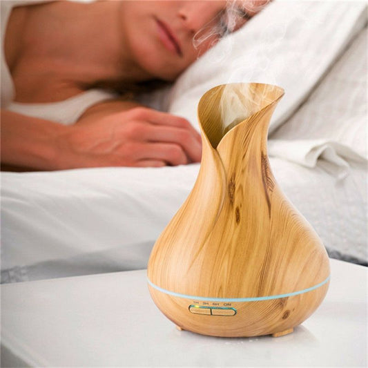 Lámpara Humidificadora de Madera Elegant