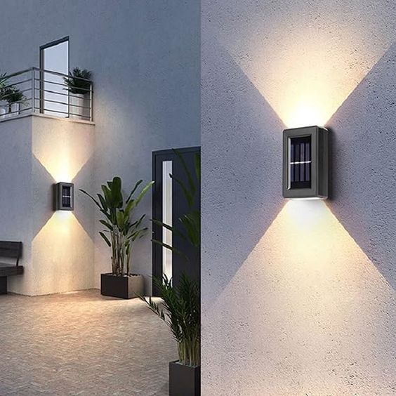 Luz de pared solar energía sostenible