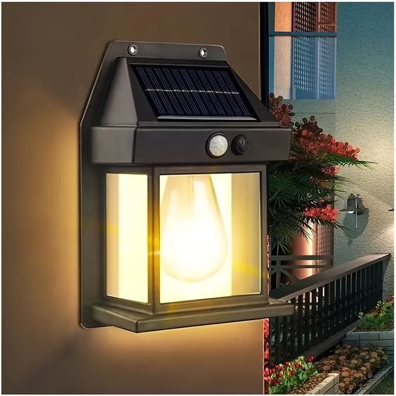 Farol solar de pared sensor movimiento